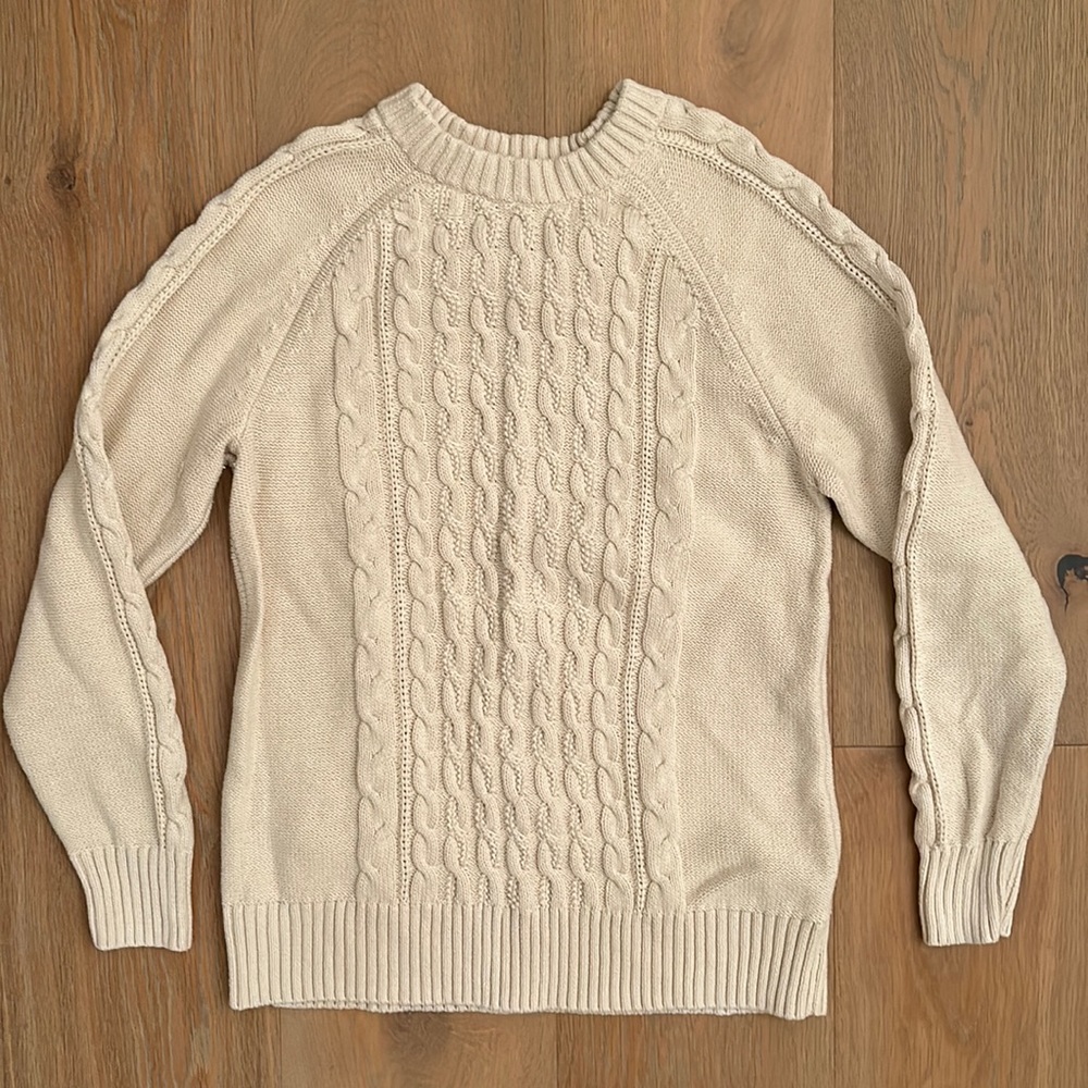 Crewneck Cable Maternity Sweater